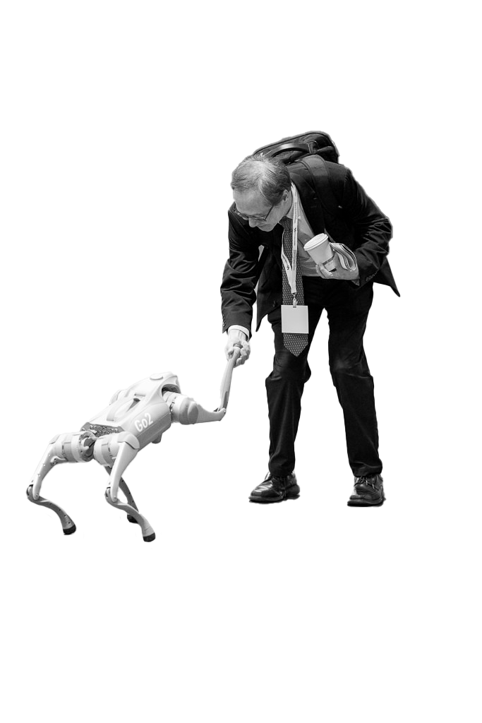 Robot Shaking Hands with Event Attendee